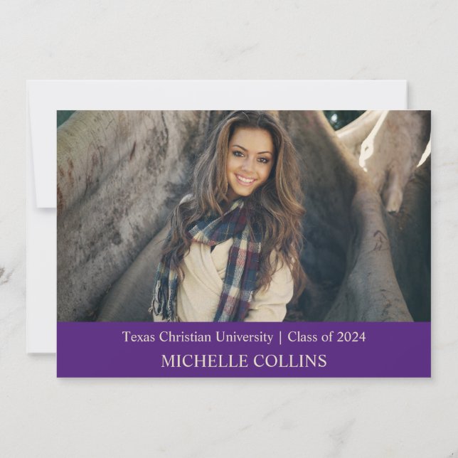 Stilvolle Gold Abschluss Einladung (Rückseite)