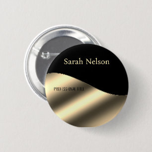 Stilvolle Gold Black Button
