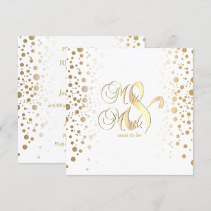 Stilvolle Gold Confetti Dots - Probe Dinner Einladung