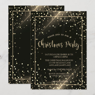 Stilvolle Gold Dots Company Weihnachtsfeier Einladung