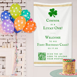 Stilvolle Gold Foil St. Patrick's Day 1. Geburtsta Banner