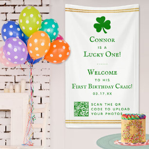 Stilvolle Gold Foil St. Patrick's Day 1. Geburtsta Banner