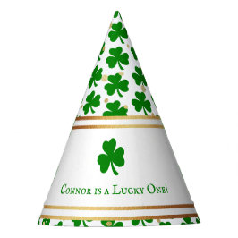 Stilvolle Gold Foil St. Patrick's Day 1. Geburtsta Partyhütchen
