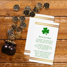 Stilvolle Gold Foil St. Patrick's Day Baby Shower
