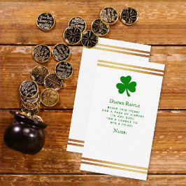 Stilvolle Gold Foil St. Patrick's Day Baby Shower Begleitkarte