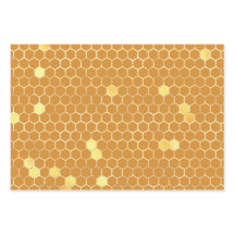 Stilvolle Gold Honeycomb Honey