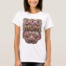 Stilvolle Gold-Hundemutter-3D-Textkunst