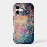 Stilvolle Gold Mandala Farbennebel