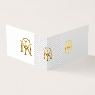 Stilvolle Gold Monogram Logo Elegant Persönliches Visitenkarten