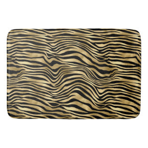 Stilvolle Gold Zebra Print  Badematte