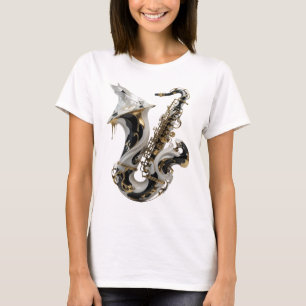 Stilvolle Goldene ABSTRACT ART Statement Design T-Shirt