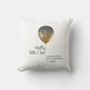 Stilvolle goldene Ballon-Baby-Shower-Party Kissen