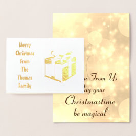 Stilvolle Goldenen Foil Personalisiert Weihnachten Folienkarte