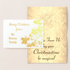 Stilvolle Goldenen Foil Personalisiert Weihnachten Folienkarte