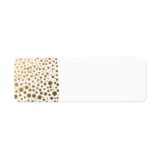 Stilvolle Goldfoil Confetti Dots (Vorne)