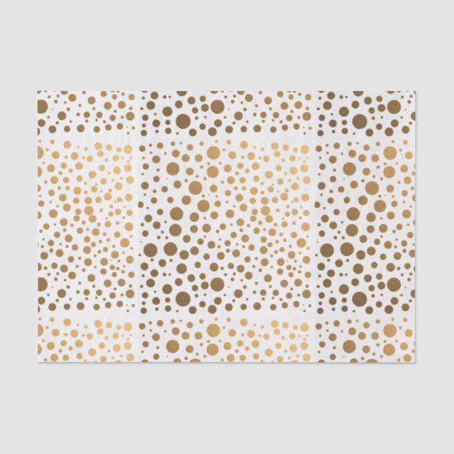 Stilvolle Goldfolieconfetti-Punkte Seidenpapier (Vorderseite)