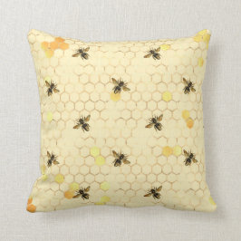 Stilvolle Goldgelbe Bienen Honeycomb Kissen