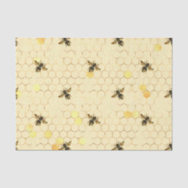 Stilvolle Goldgelbe Bienen Honeycomb Seidenpapier