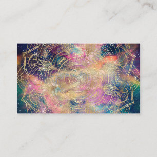 Stilvolle Goldmandala Wasserfarbe & Nebel Farblich Visitenkarte