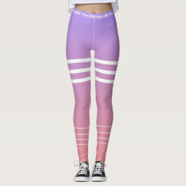 Stilvolle Gradientenrosa lila Trainingszeit Leggings