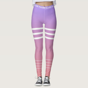Stilvolle Gradientenrosa lila Trainingszeit Leggings