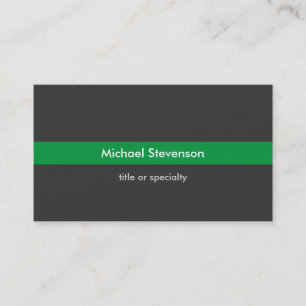 Stilvolle Graue Green Stripe Standard Business Car Visitenkarte