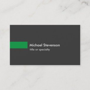 Stilvolle Graue Green Stripe Standard Business Car Visitenkarte