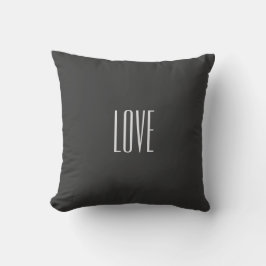 Stilvolle graue Liebe Hochzeitspass Kissen
