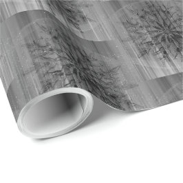 Stilvolle graue Schneeflocke Weihnachten Geschenkpapier