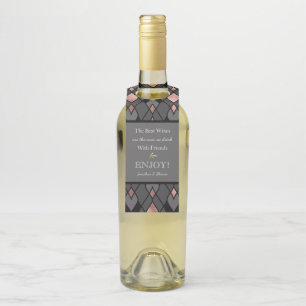 Stilvolle Gray Hostess Geschenk Wein Flasche Hange Flaschenanhänger