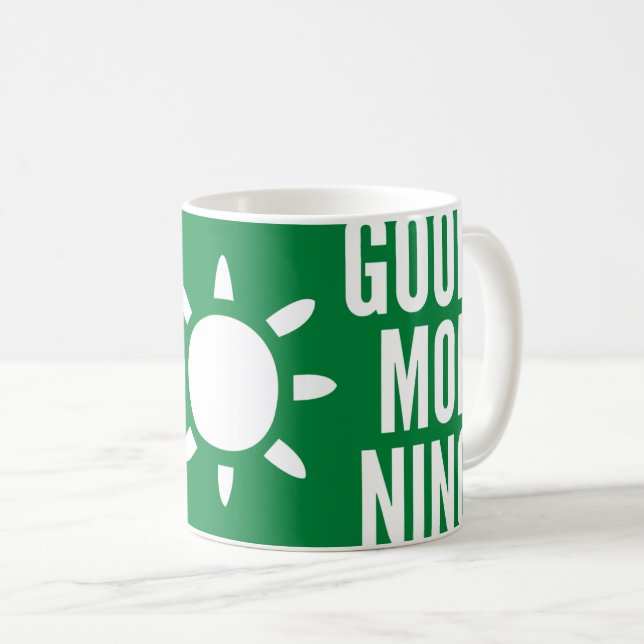 Stilvolle Green Good Morning Sun Tee Tasse (VorderseiteRechts)