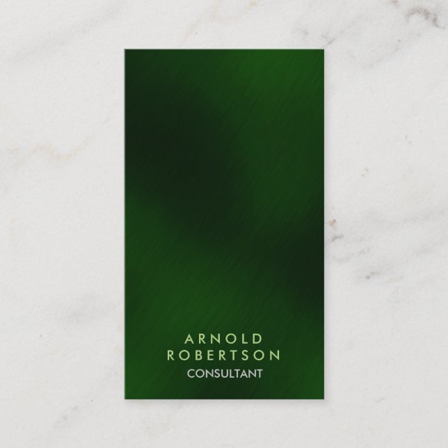 Stilvolle Green Modern Consultant Business Card Visitenkarte (Vorderseite)