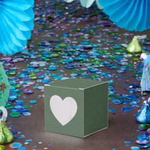 Stilvolle Green Pattern Luxury Party Leckerei Herz Geschenkschachtel