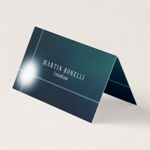 Stilvolle Greeny Blue Schlicht Clean Visitenkarten