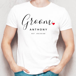 Stilvolle Groom Wedding T-Shirt