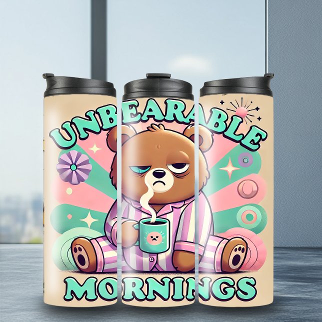 Stilvolle Grumpy Bear Tumbler Thermosbecher (Von Creator hochgeladen)
