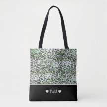 Stilvolle grüne Leopard und Schwarz Personalisiert
