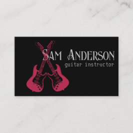 Stilvolle Guitar Calling Card Telefonnummerkarte