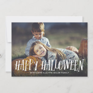 Stilvolle Halloween Fotokarte Einladung