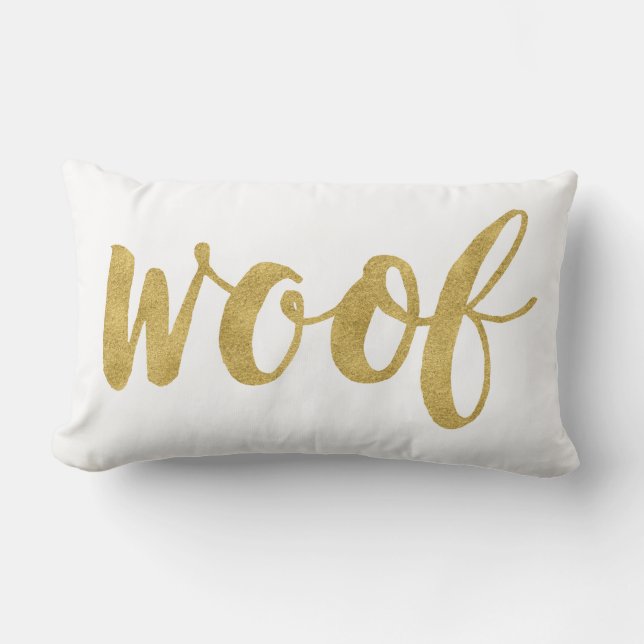 Stilvolle Handschrift aus Hundeschleib dekorativ Lendenkissen (Vorderseite)