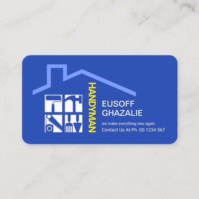 Stilvolle Handyman Tools Rooftop Visitenkarte (Vorderseite)