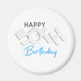 Stilvolle Happy 50. Geburtstags Typografie Magnet