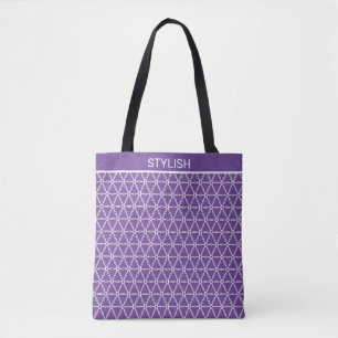Stilvolle, heilige Geometrie Muster auf Violett &  Tasche