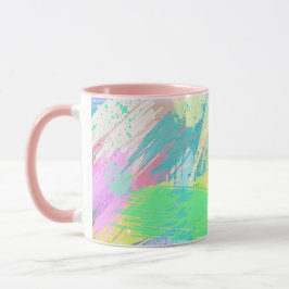 Stilvolle, helle Pastellfarben Abstrakte Kunst Tasse