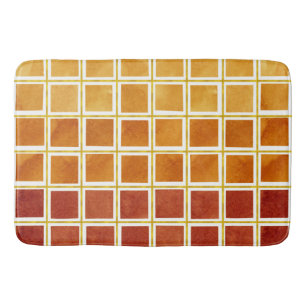 Stilvolle Herbstfarben und Gold-Textur Badematte