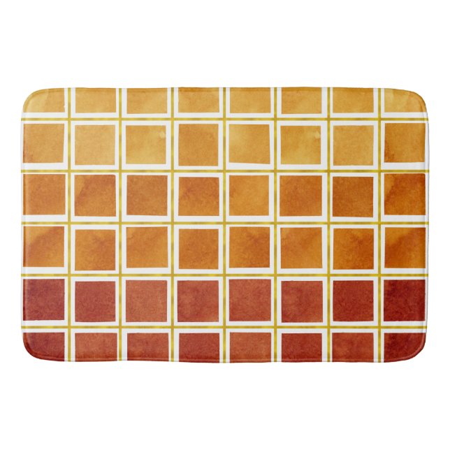 Stilvolle Herbstfarben und Gold-Textur  Badematte (Vorderseite)