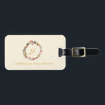 Stilvolle Herbstflordraht Mit Monogramm Name Gepäckanhänger<br><div class="desc">Stilvolle Herbstflordraht Mit Monogramm Name Gepäckmarke</div>