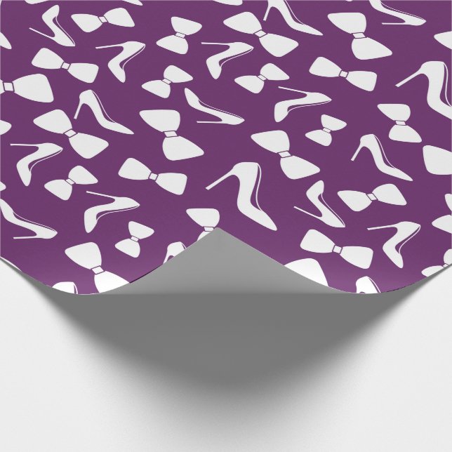 Stilvolle High Heels, Bow Krawatte Hochzeitsgesche Geschenkpapier (Ecke)