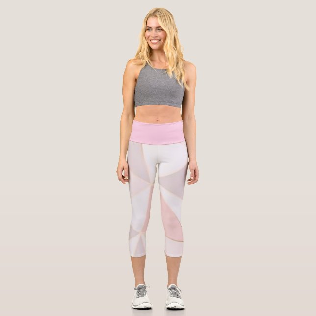 Stilvolle High Waisted Capris mit einzigartiger Ro (Vorderseite)