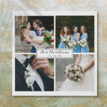 Stilvolle Hochzeitscollage für stilvolle Fotos Künstlicher Leinwanddruck<br><div class="desc">Personalisieren Sie mit Ihren vier Lieblings-Hochzeit-Fotos,  Namen und besonderen Datum,  um eine einzigartige Foto Collage,  Erinnerung und Geschenk zu schaffen. Ein schöner Schatz! Entwickelt von Thisisnotme©</div>